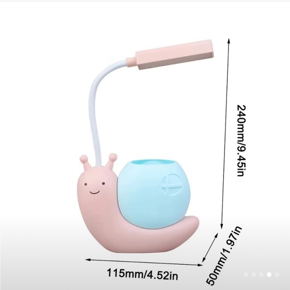 Cute Snail Desk Lamp Kid LED Night Light Reading Lamp
With Pen Organizer Light‼️ - Picture 4 of 4